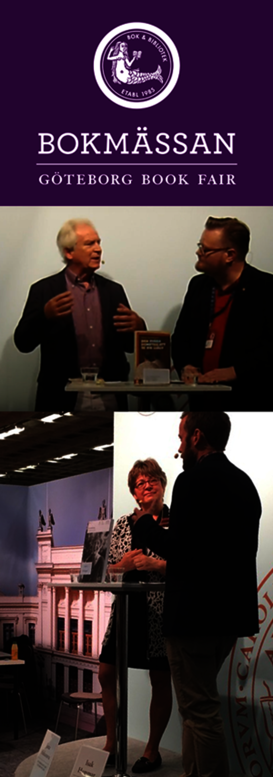 Bilder från Bokmässan 2017 med Peter Gärdenfors och Jana Holsanova