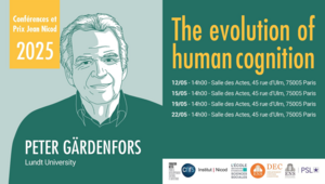 Poster for The Jean Nicod Prize 2025 conference with Peter Gärdenfors.
