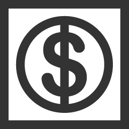 Icon representing a dollar sign